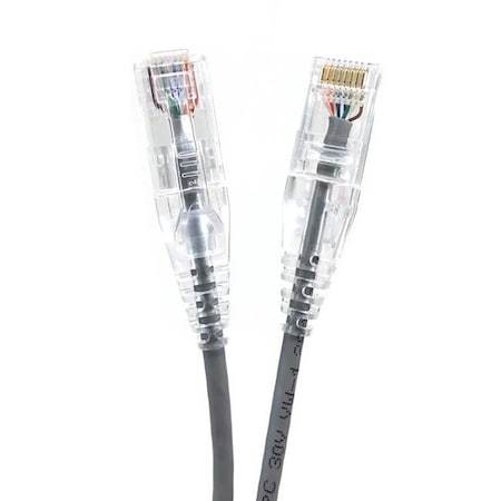 Micro Connectors Micro Connectors E08-025-SLIM5 25 ft. Ultra Slim 28AWG Cat6 UTP RJ45 Patch Cables; Gray - Pack of 5 E08-025-SLIM5
